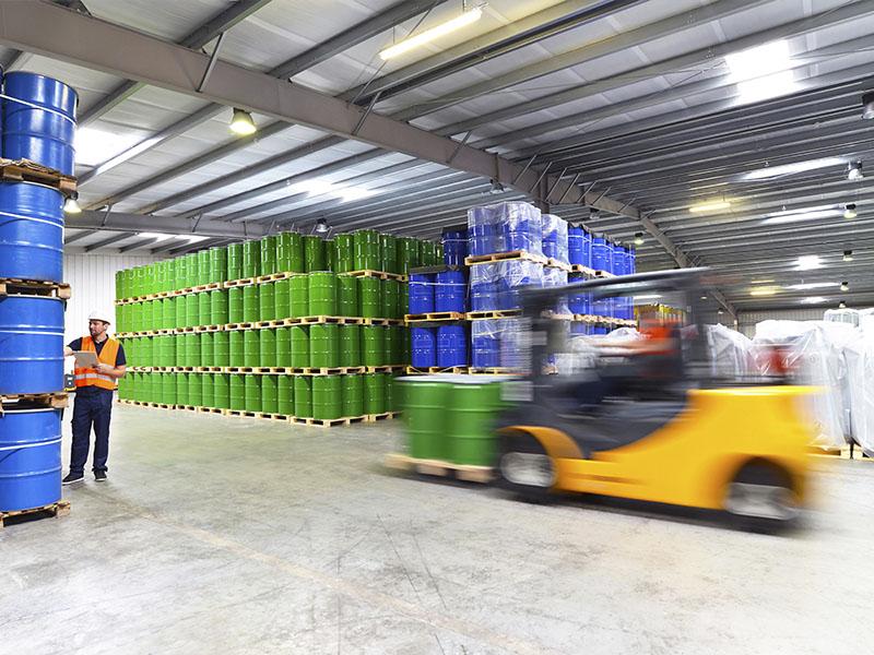 Man using Warehouse Equipment